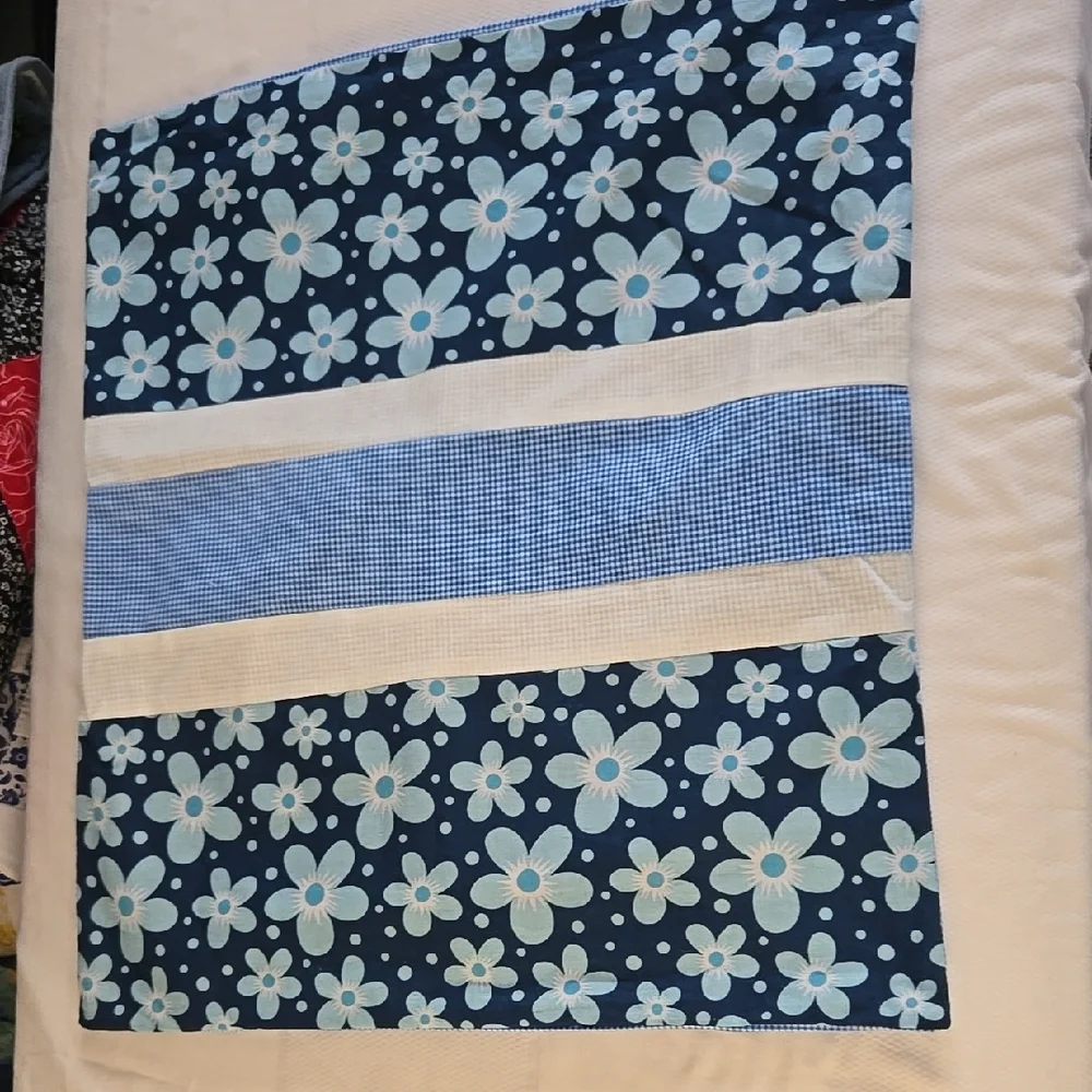 Blue and White Patchwork Quilt Bedding